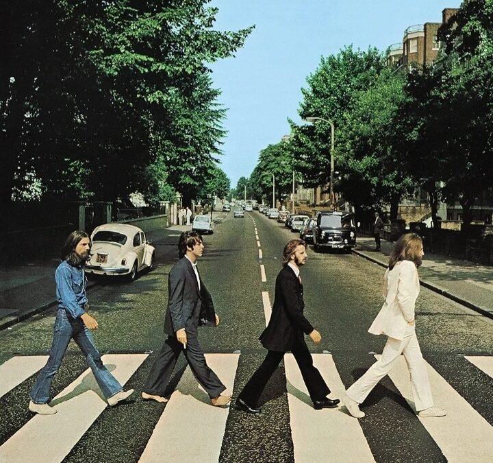 Crossing Abbey Road in London